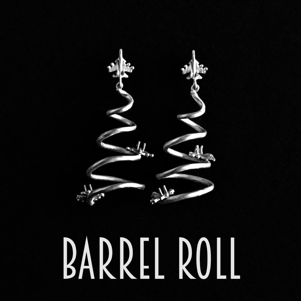 Drop Earrings Small Sukhoi 30 Long Barrel
