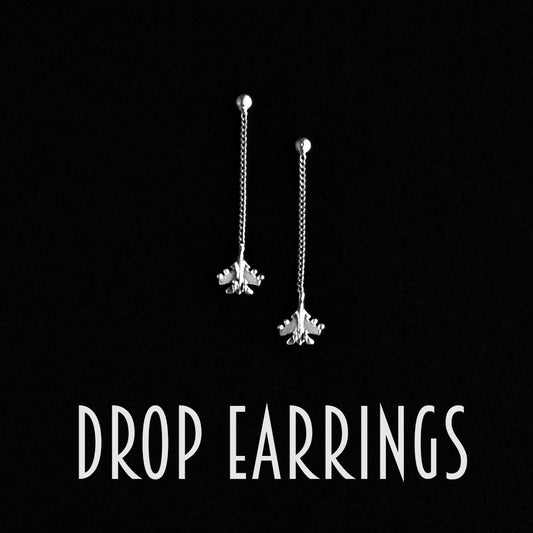 Sukhoi 30 Themed Long Drop Earrings