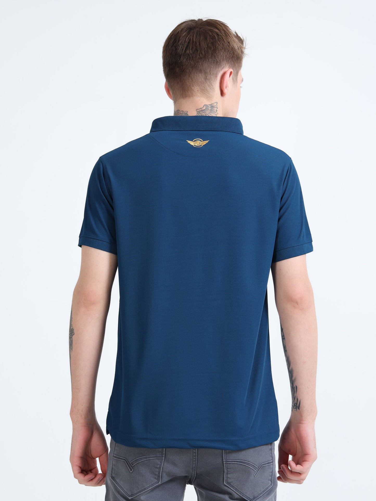 FIGHTER FIT | COLLARED T-SHIRT | BLUE