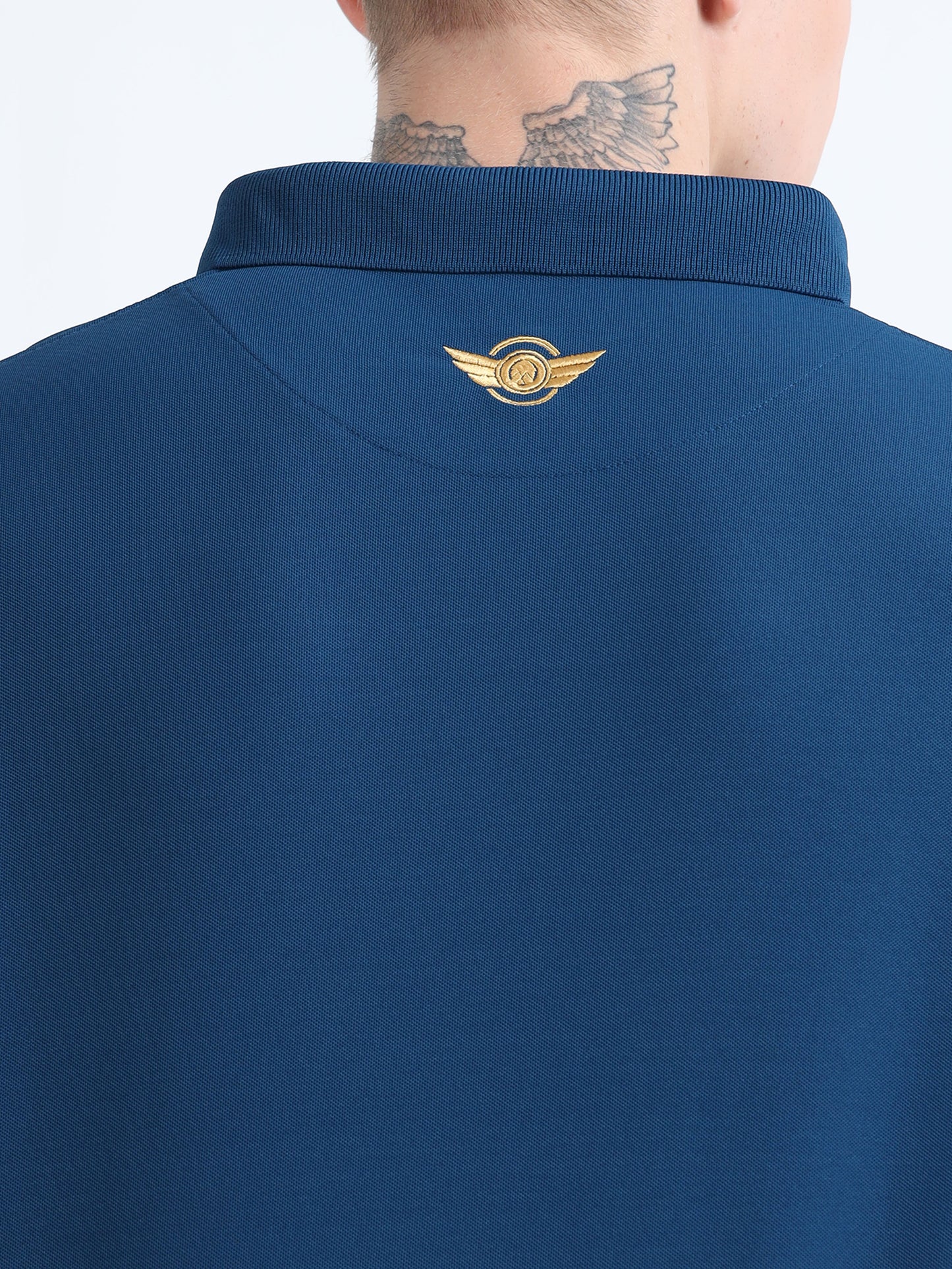 FIGHTER FIT | COLLARED T-SHIRT | BLUE