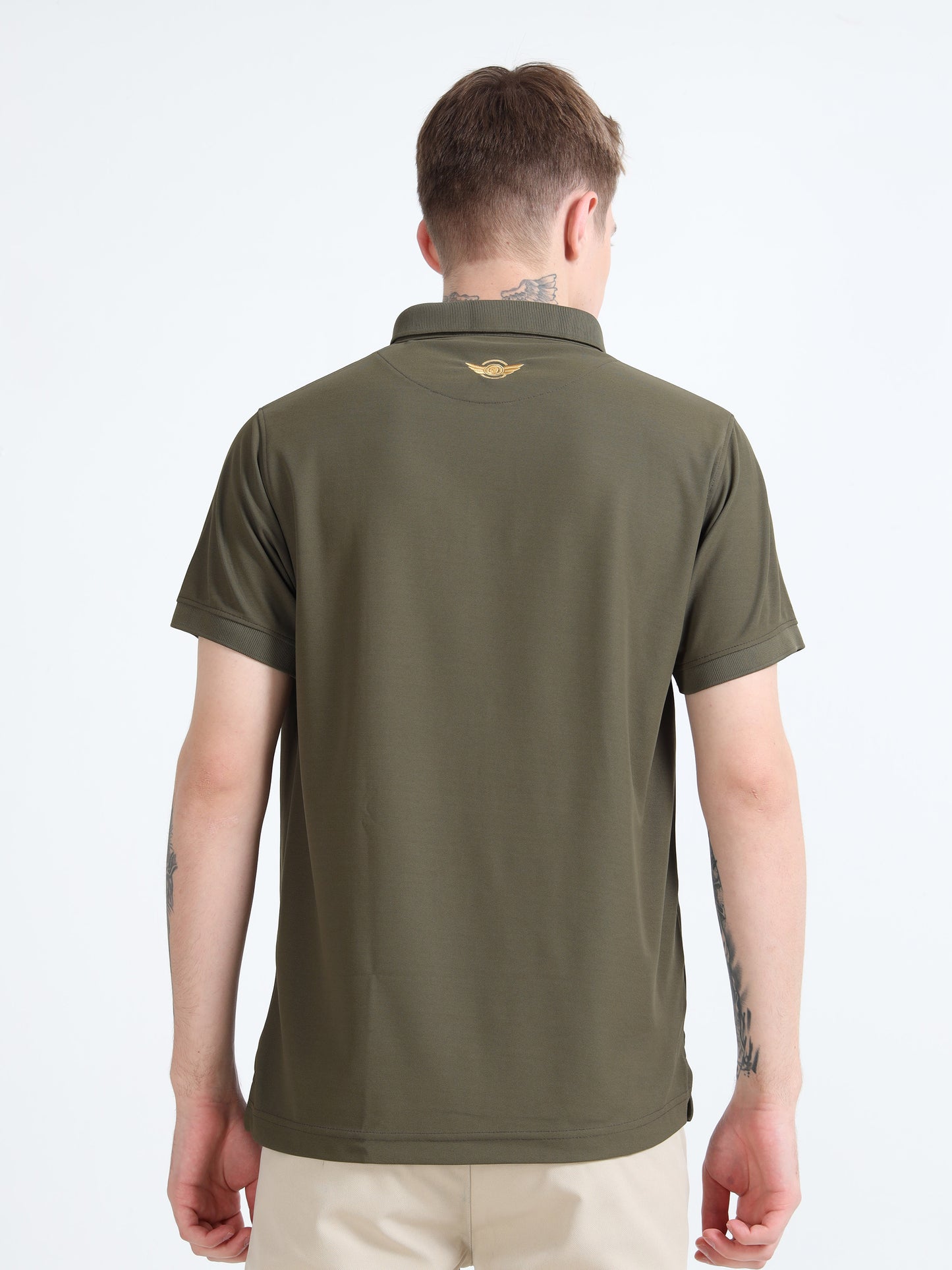 FIGHTER FIT | COLLARED T-SHIRT | OLIVE