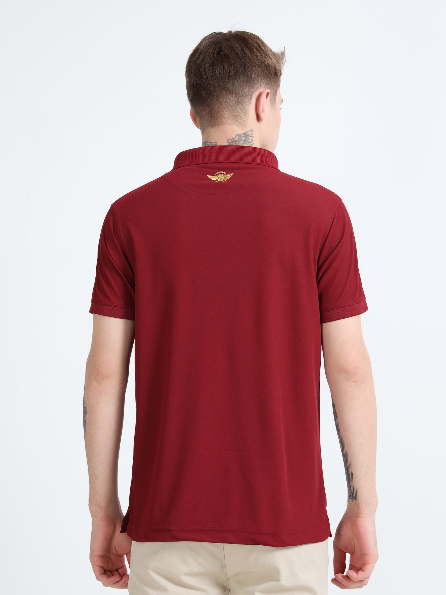 FIGHTER FIT | COLLARED T-SHIRT | MAROON