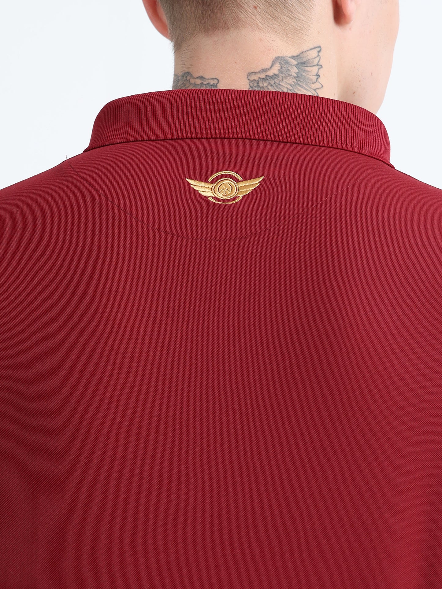 FIGHTER FIT | COLLARED T-SHIRT | MAROON