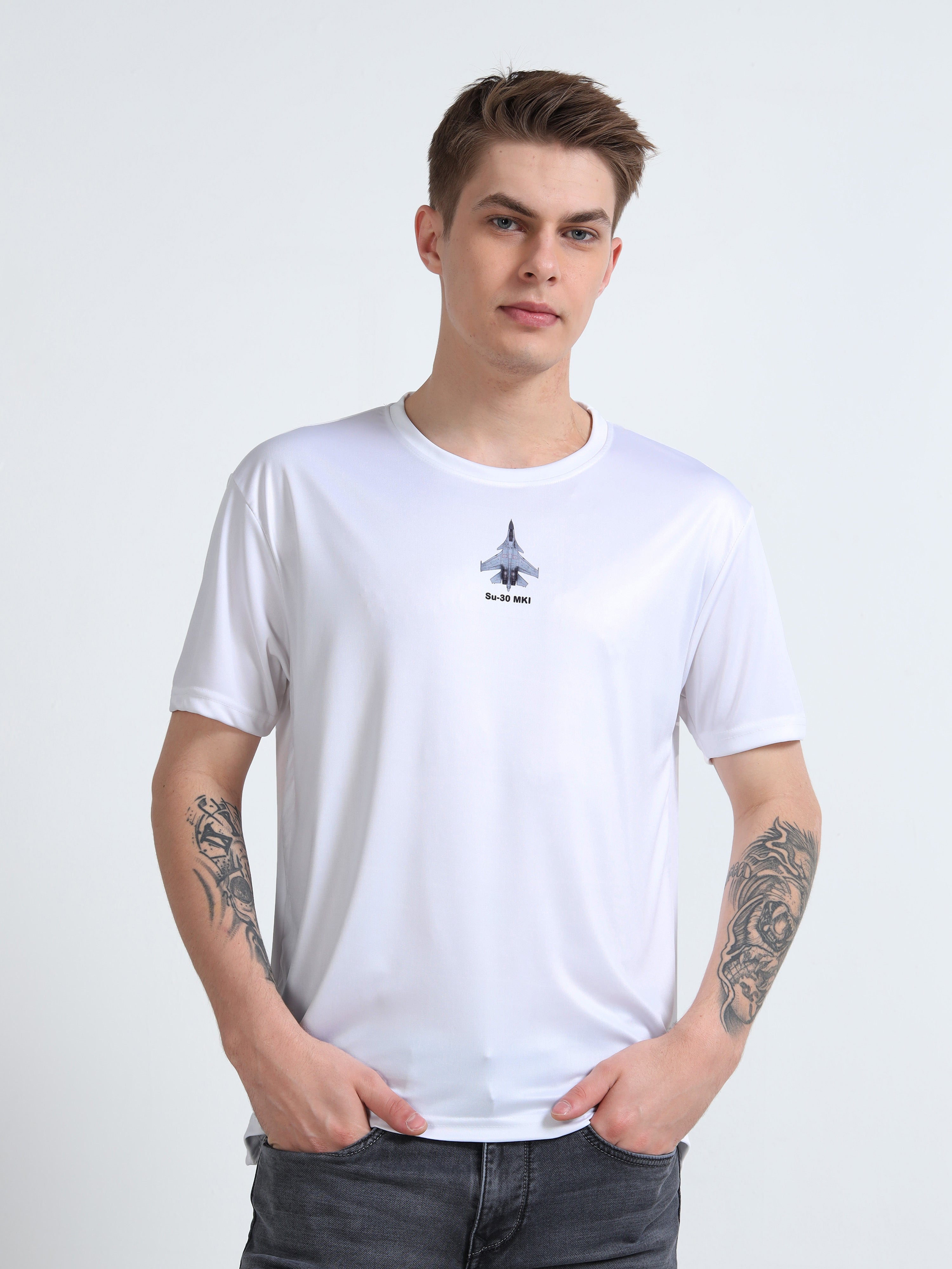 SU-30 | COCKPIT CREW | ROUND NECK T-SHIRT | WHITE