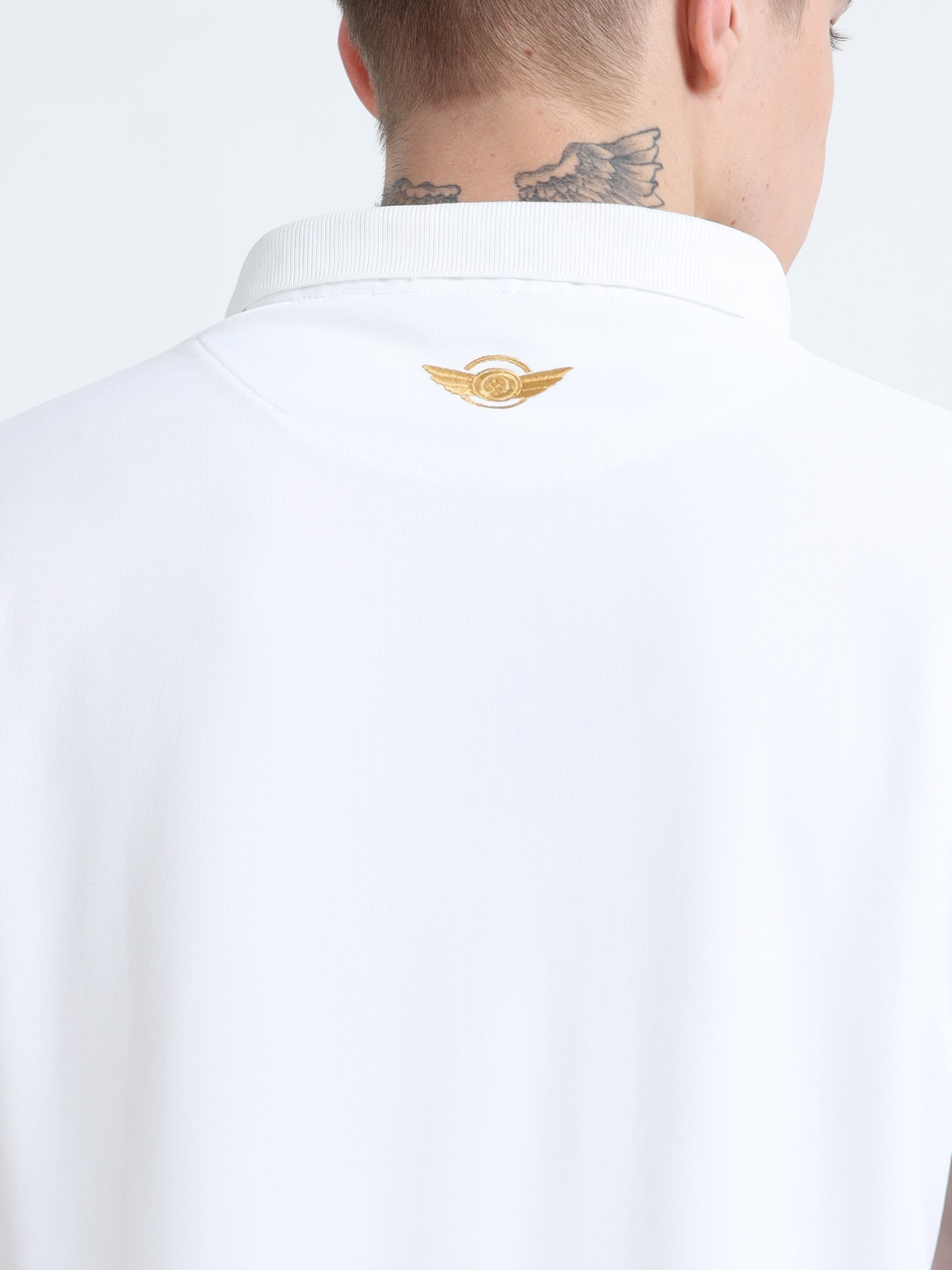 FIGHTER FIT | COLLARED T-SHIRT | WHITE