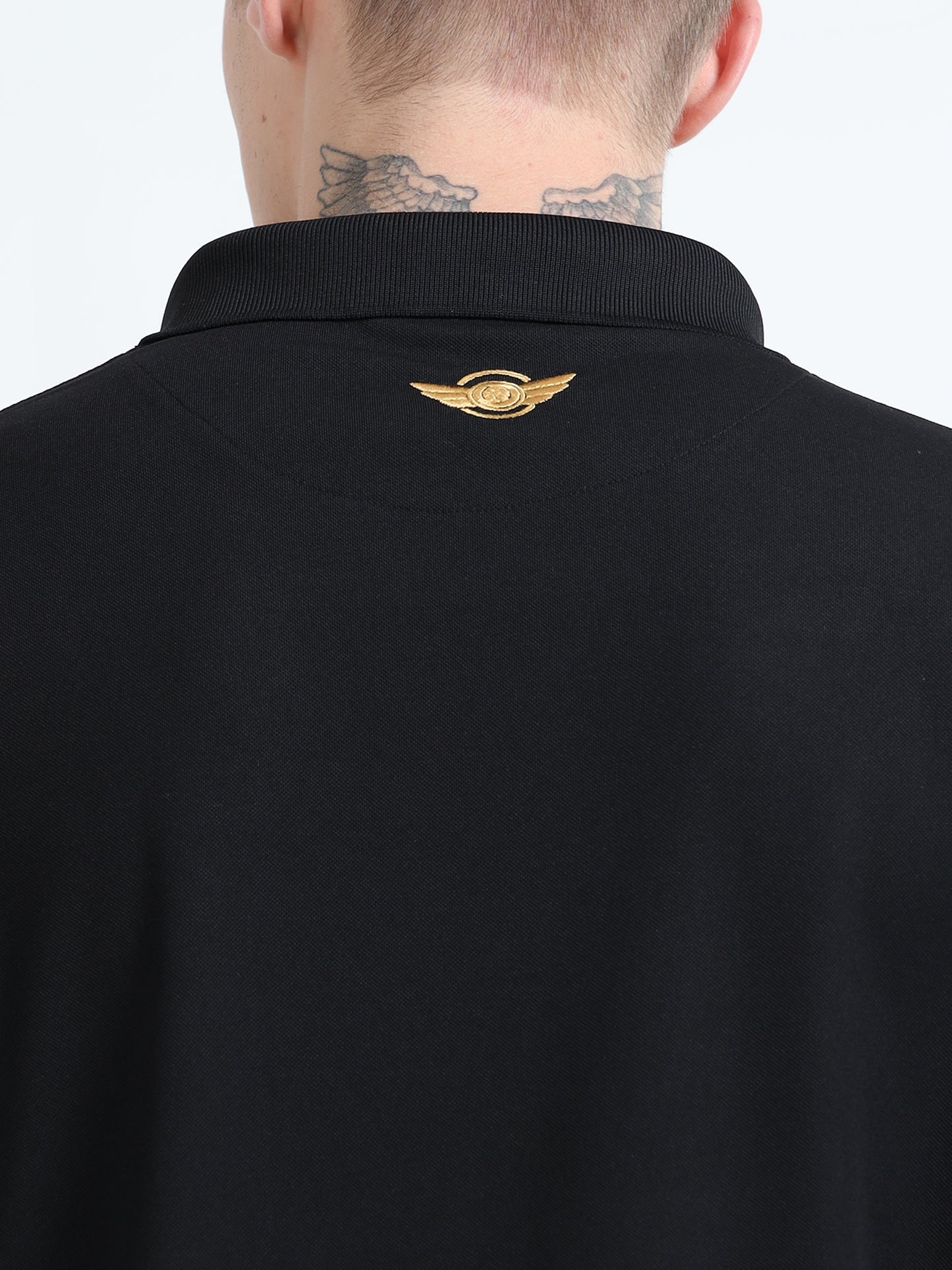 FIGHTER FIT | COLLARED T-SHIRT | BLACK