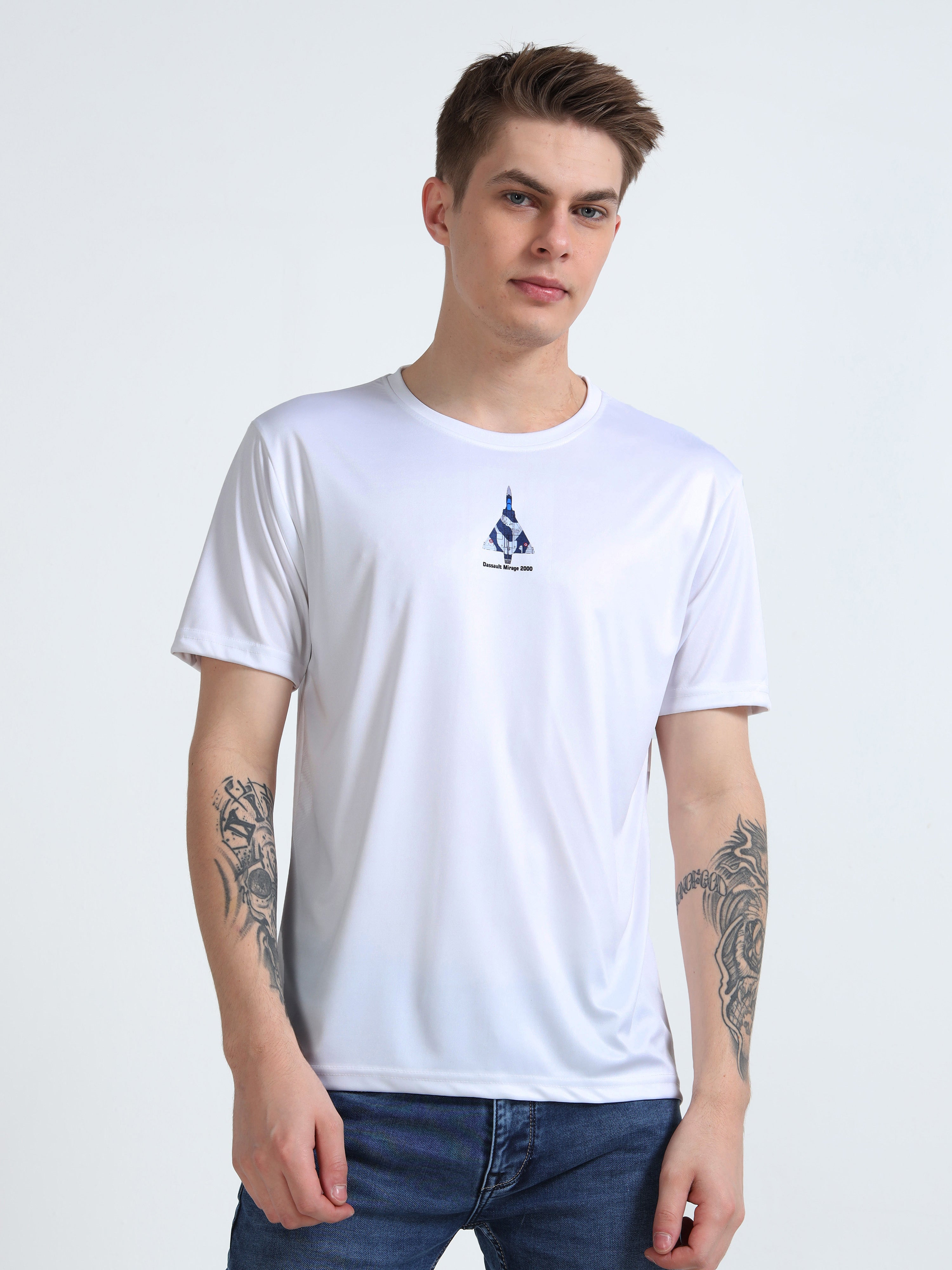 MIRAGE 2000 | COCKPIT CREW | ROUND NECK T-SHIRT | WHITE