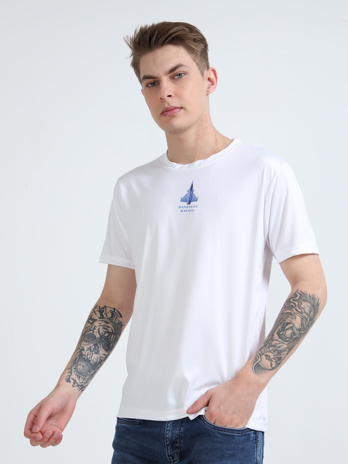 RAFALE | COCKPIT CREW | ROUND NECK T-SHIRT | WHITE