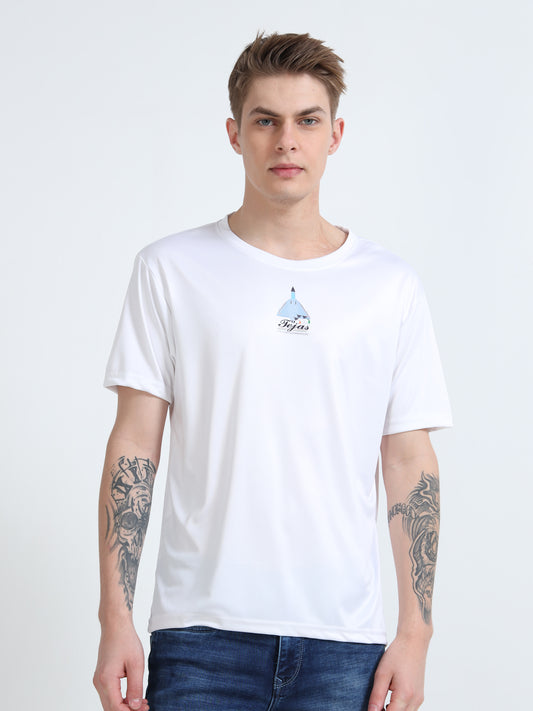 TEJAS | COCKPIT CREW | ROUND NECK T-SHIRT | WHITE