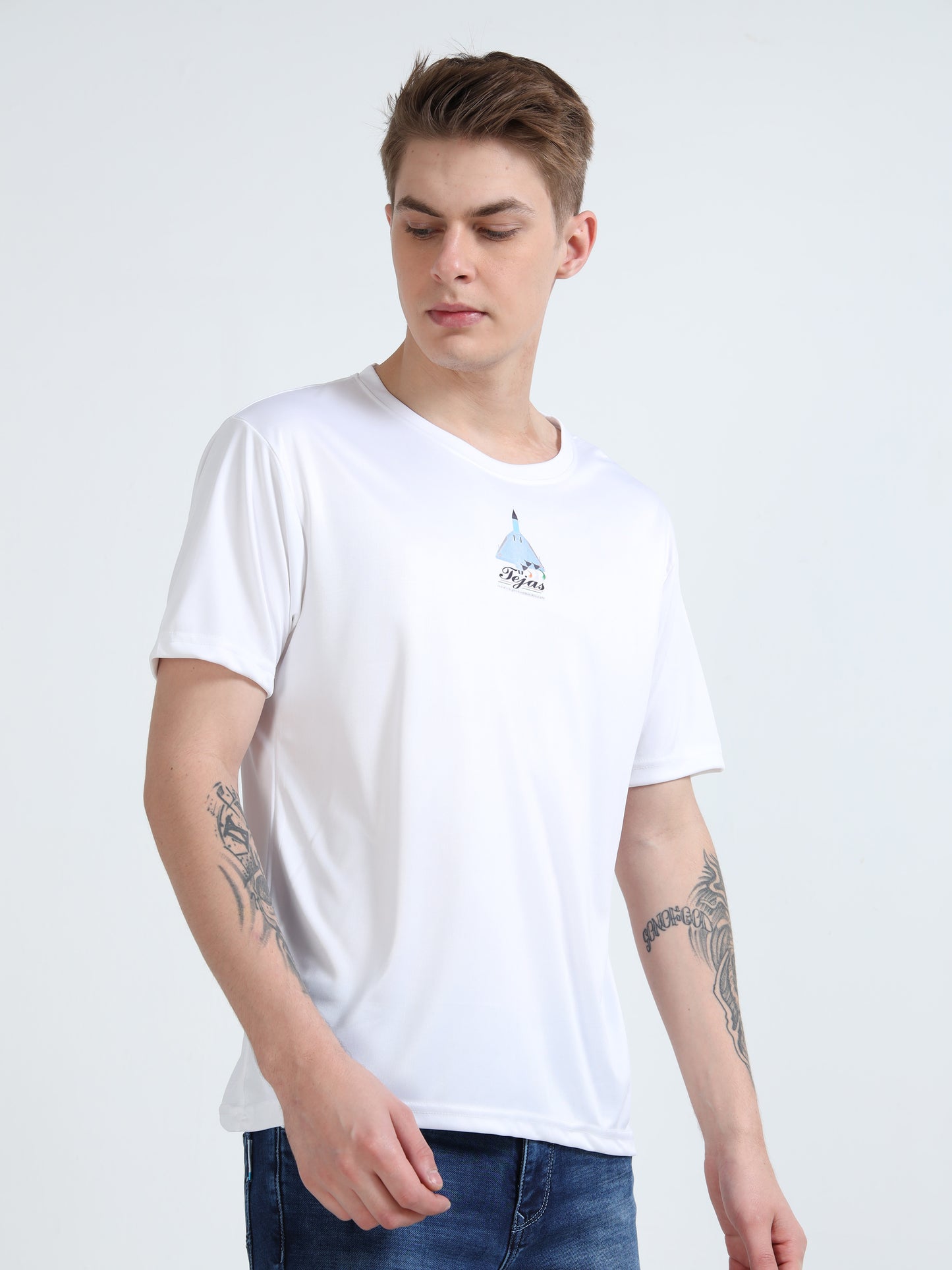 TEJAS | COCKPIT CREW | ROUND NECK T-SHIRT | WHITE