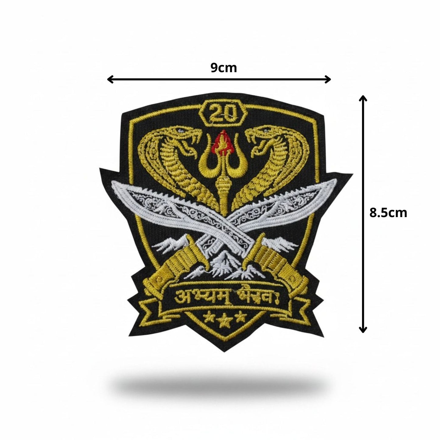 FEARLESS BHAIRAV अभ्यम् भैरवः | EMBROIDERED | WITH TACTICAL PATCH (Velco+Magnet+Iron on)