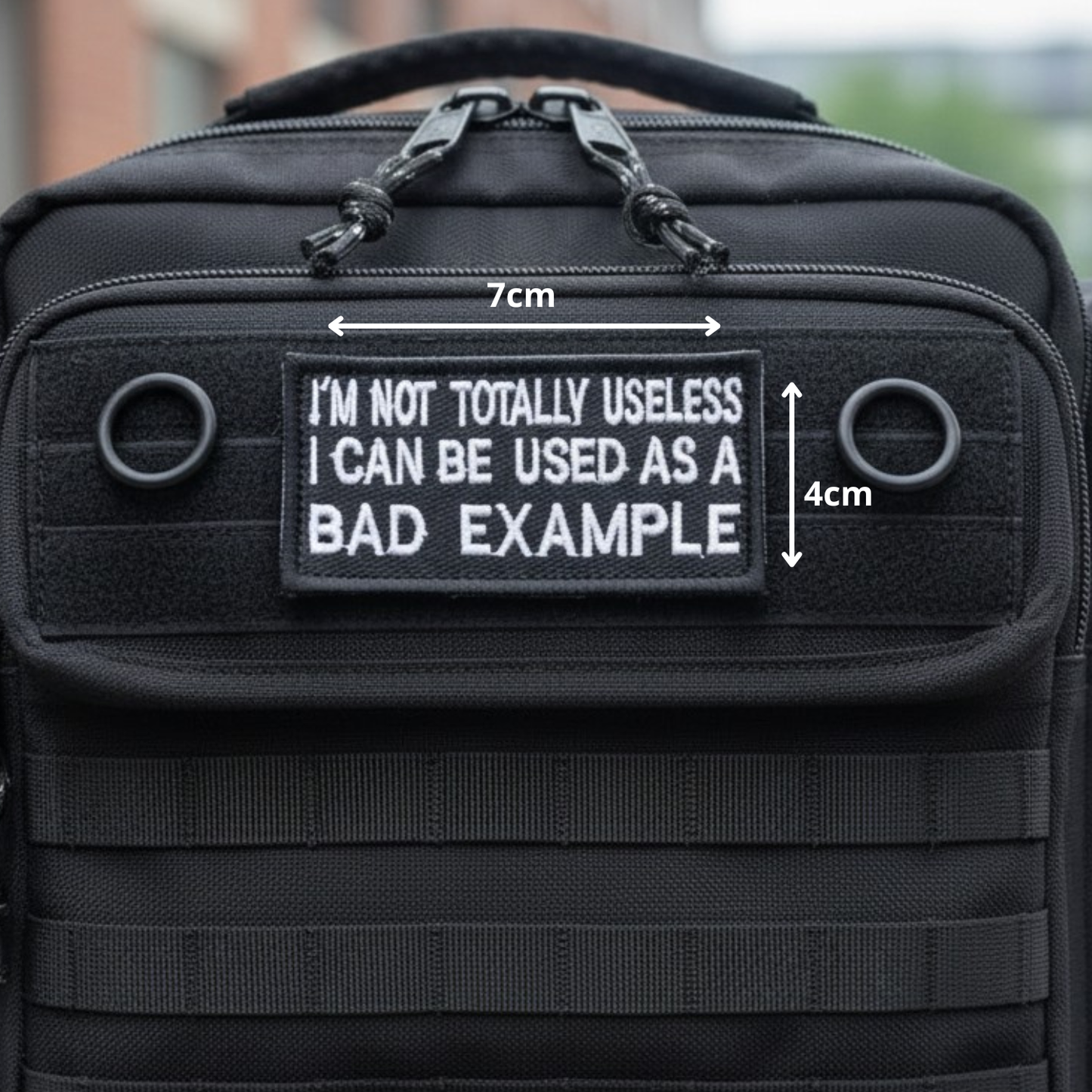I'M NOT TOTALLY USELESS | EMBROIDERED | WITH VELCRO PATCH