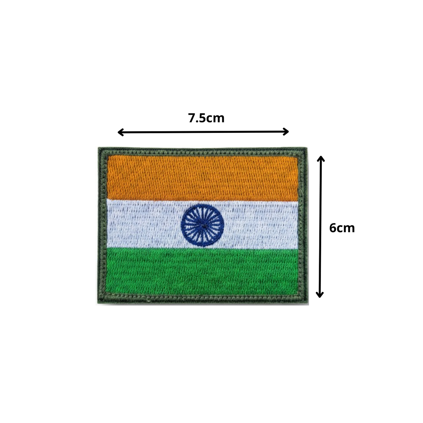 NATIONAL FLAG | RECTANGLE | EMBROIDERED | WITH VELCRO PATCH