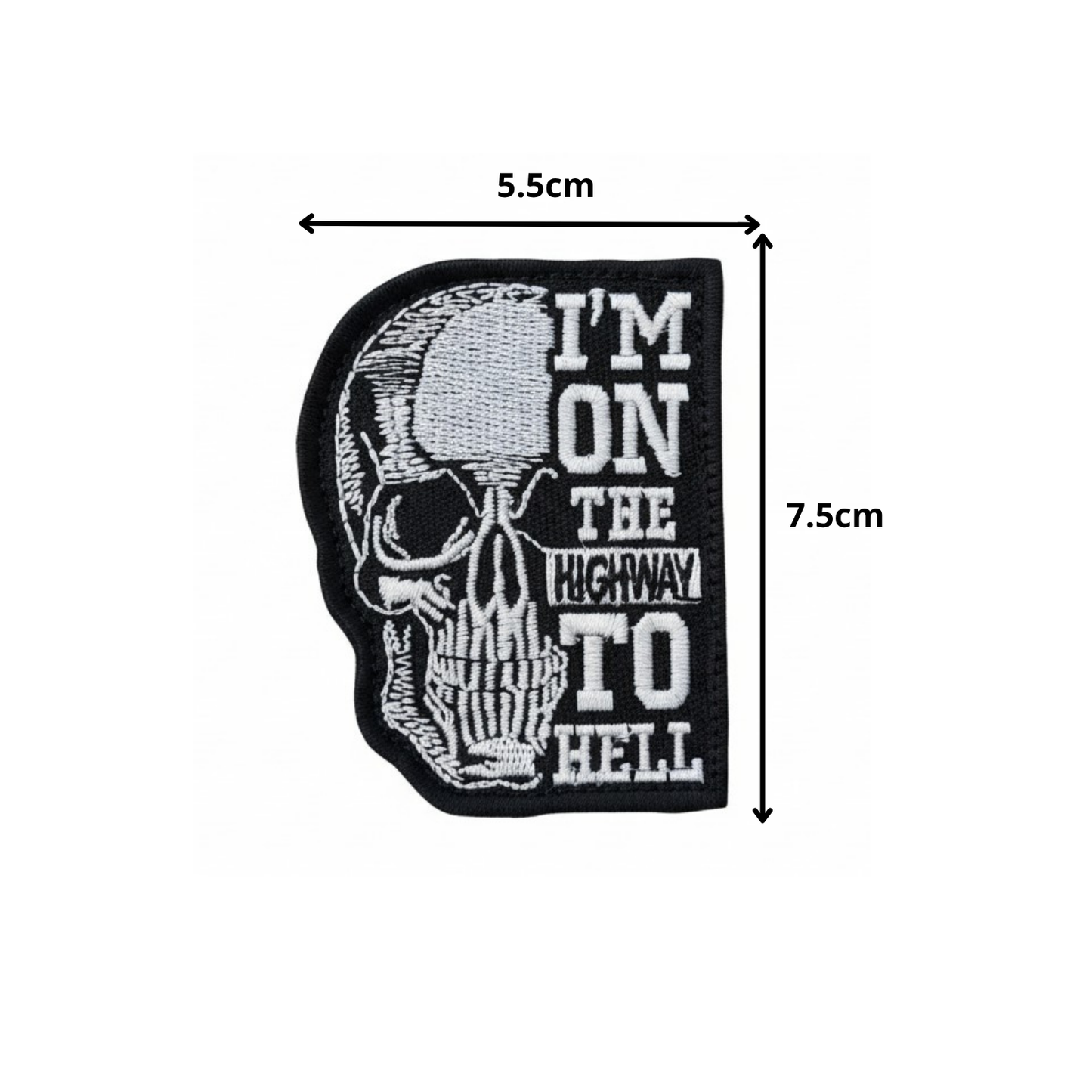 I'M ON THE HIGHWAY TO HELL | EMBROIDERED | WITH VELCRO PATCH