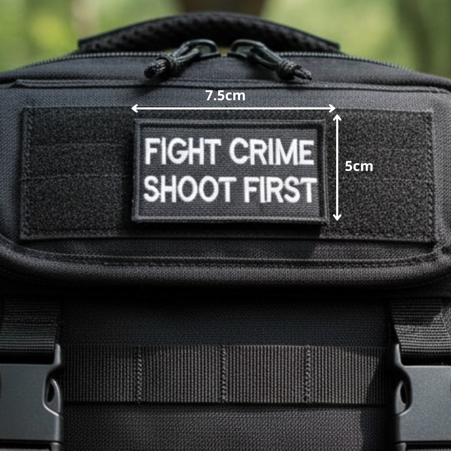 FIGHT CRIME | EMBROIDERED | WITH VELCRO PATCH