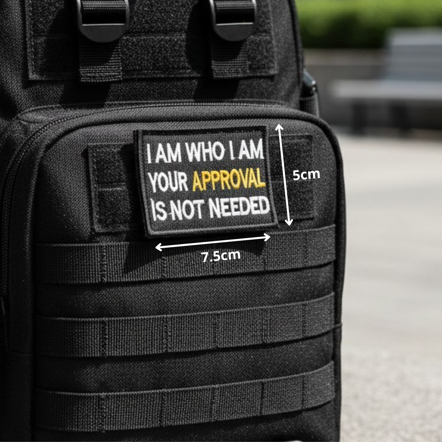 I AM WHO I AM | EMBROIDERED | WITH VELCRO PATCH