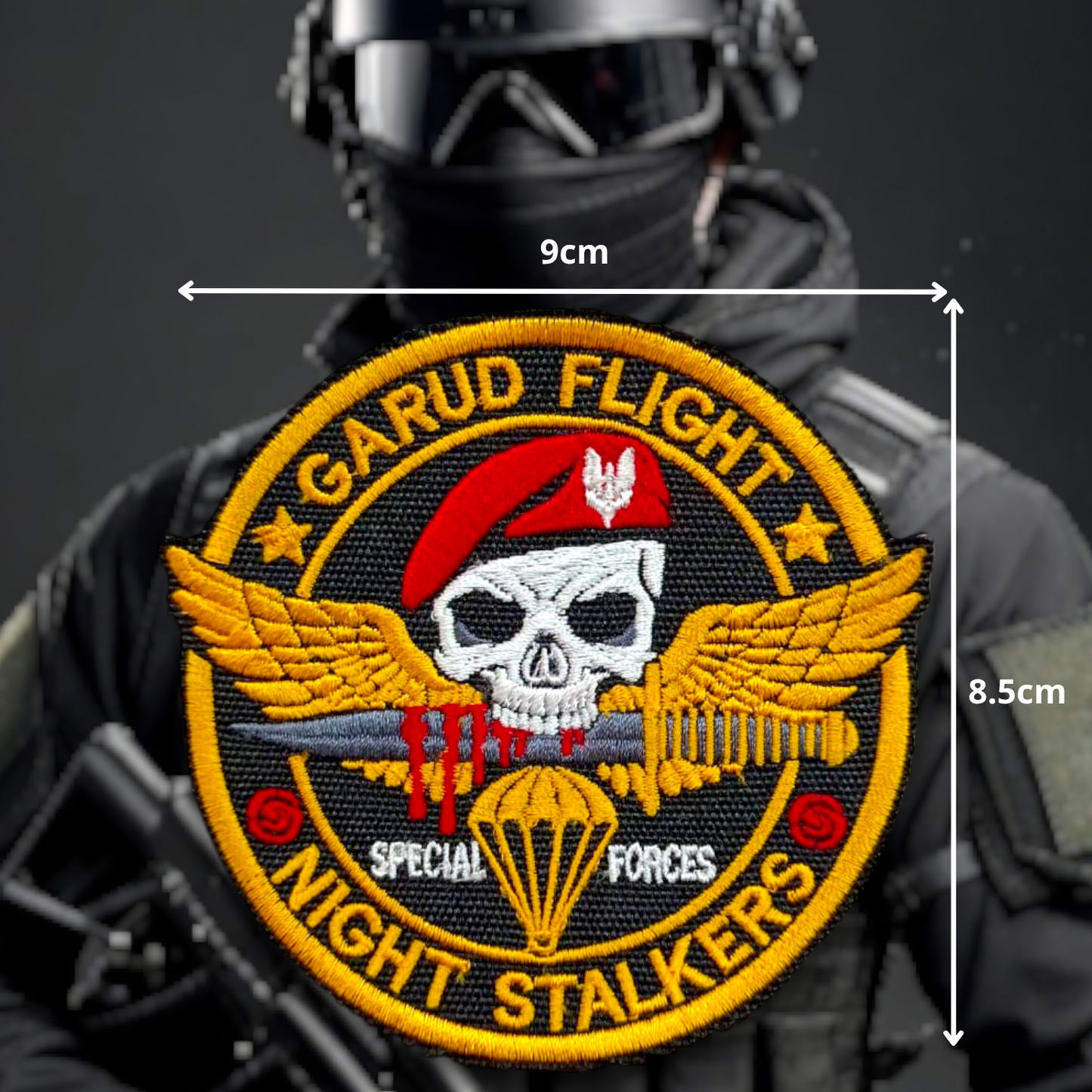 GARUD FLIGHT NIGHT STALKERS | EMBROIDERED | WITH VELCRO PATCH