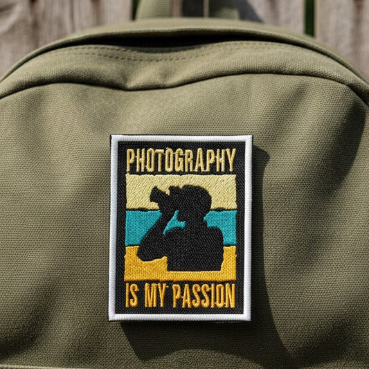 PHOTOGRAPHY IS MY PASSION | EMBROIDERED | WITH TACTICAL PATCH (Velcro + Magnet + Iron On)