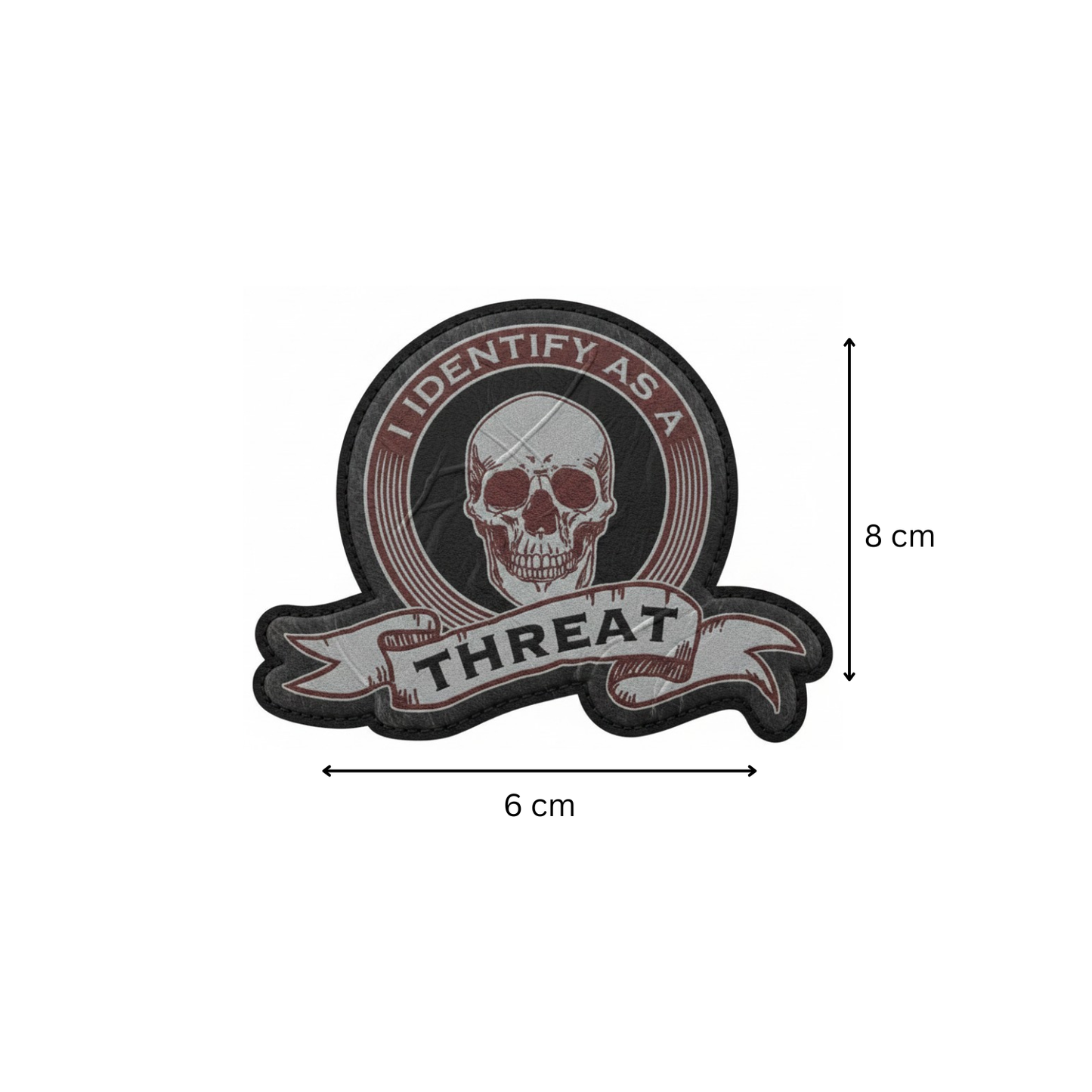 I IDENTIFY AS A THREAT | PRINTED | WITH TACTICAL PATCH (Velcro + Magnet + Iron On)