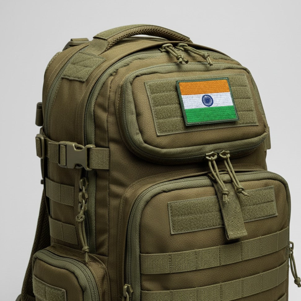 NATIONAL FLAG | RECTANGLE | EMBROIDERED | WITH VELCRO PATCH