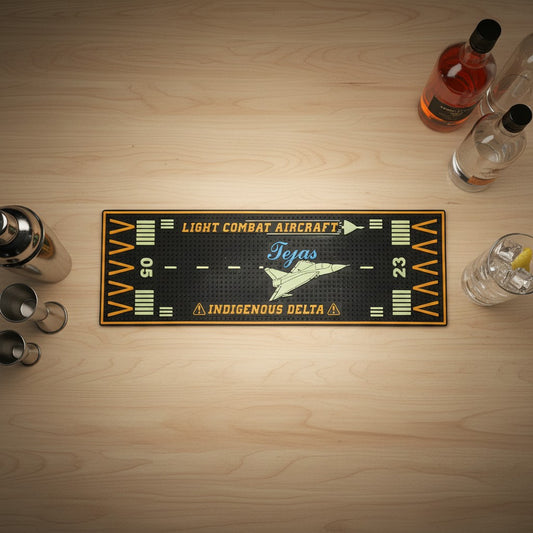 TEJAS | LIGHT COMBAT AIRCRAFT | GLOW IN THE DARK | BAR MAT