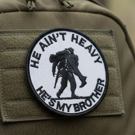 HE AIN'T HEAVY | EMBROIDERED | WITH TACTICAL PATCH (Velcro + Magnet + Iron On)