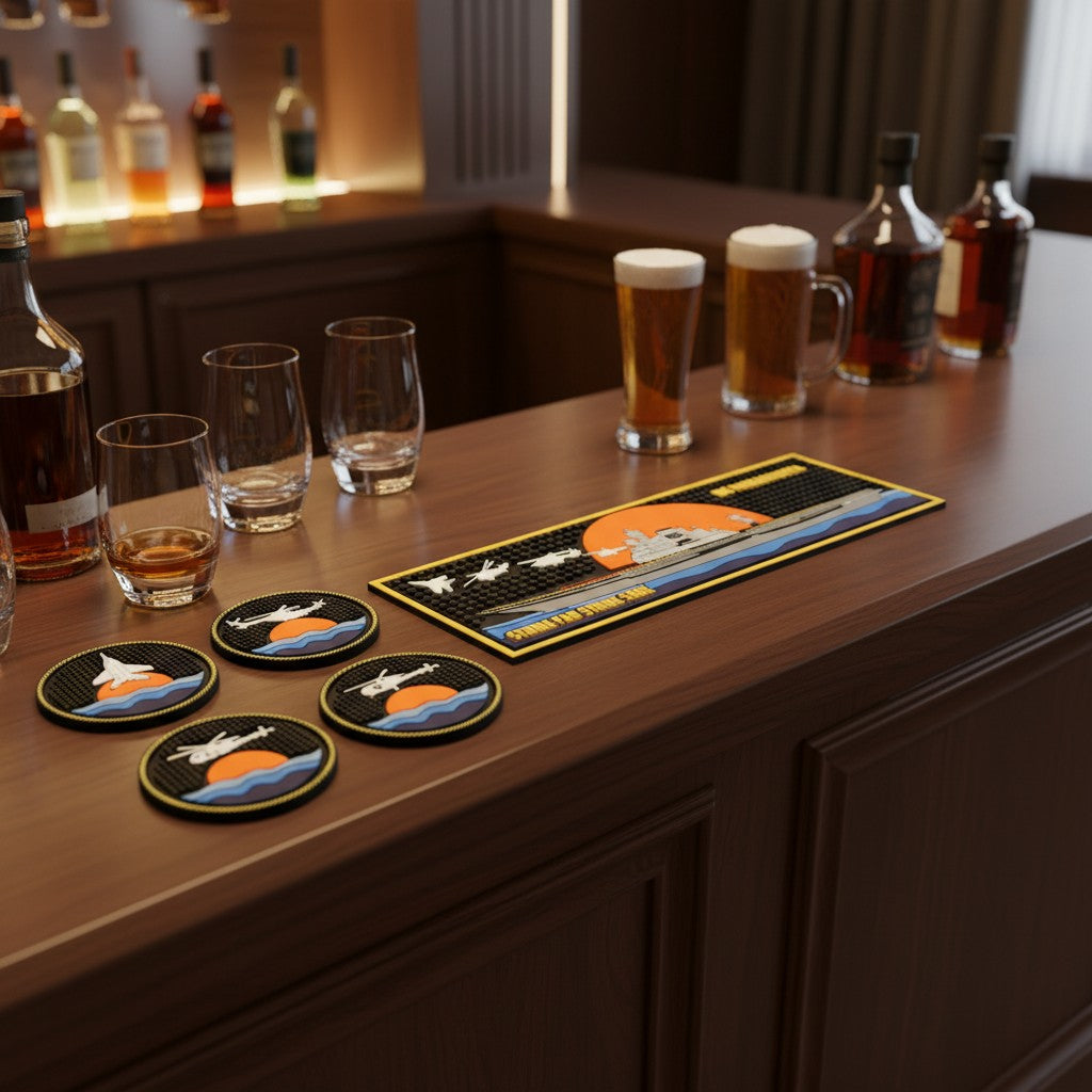 INS VIKRAMADITYA | BAR MAT & 4 COASTER SET