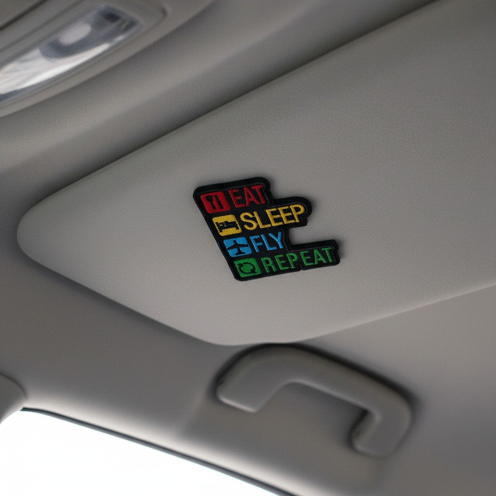 EAT, SLEEP, FLY, REPEAT | EMBROIDERED | WITH VELCRO PATCH