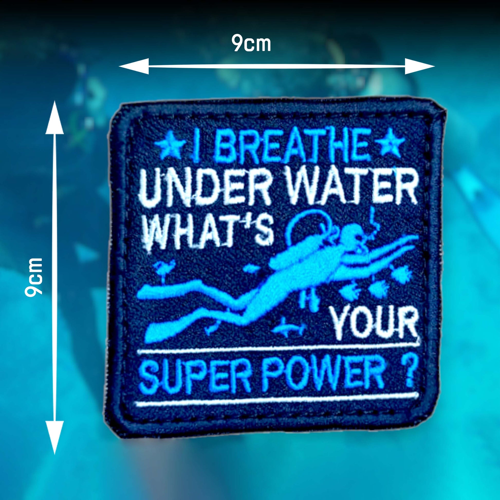 Swimming Themed I Breathe Under Water - Velcro Patches