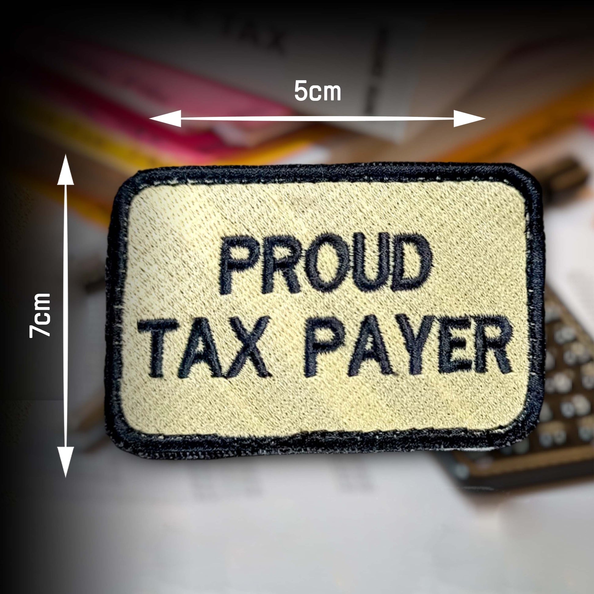 Proud Tax Payer Leather Jacket Patches - Velcro Patches