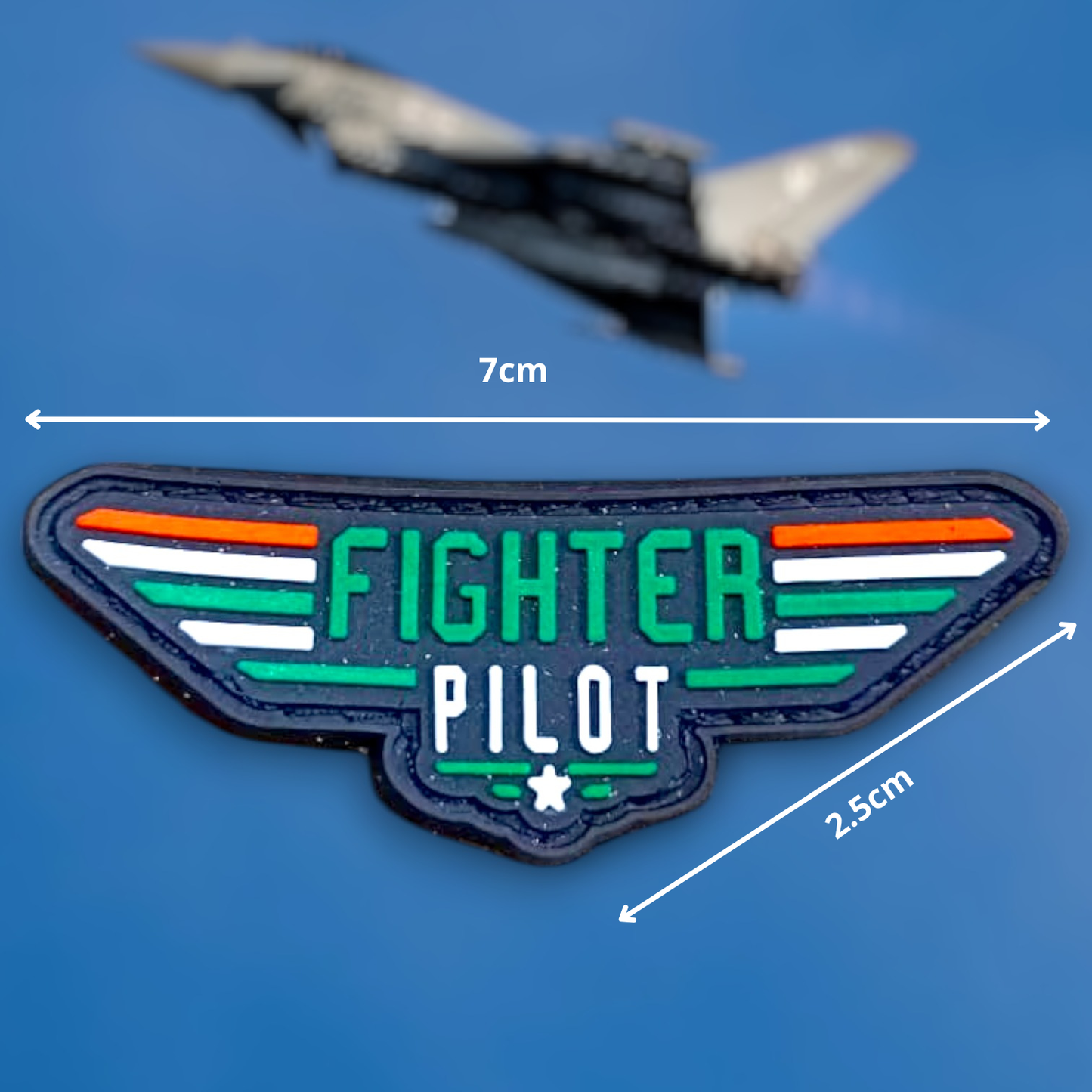 FIGHTER PILOT | RUBBERISED | WITH VELCRO PATCH