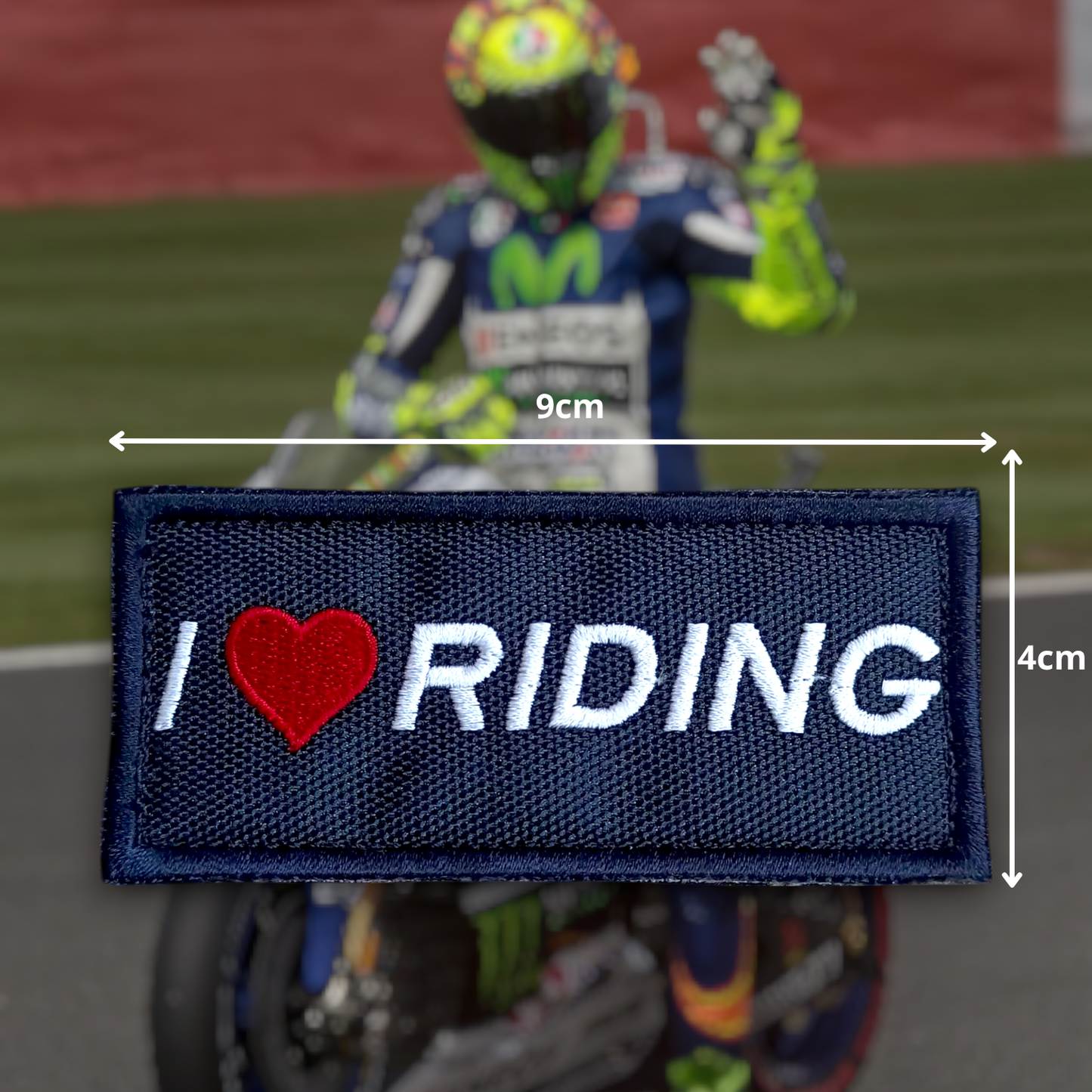 I LOVE RIDING | EMBROIDERED | WITH VELCRO PATCH
