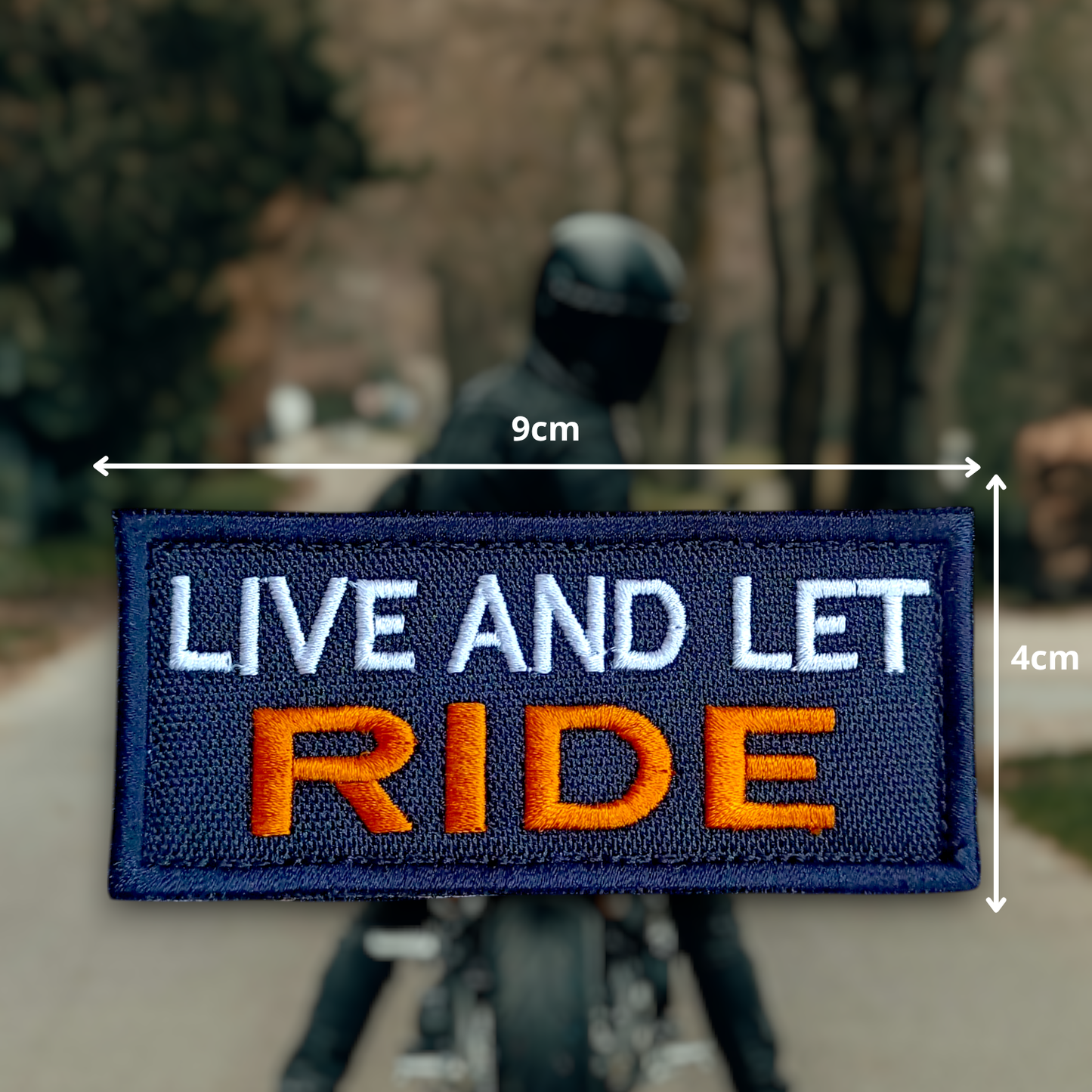 LIVE AND LET RIDE | EMBROIDERED | WITH VELCRO PATCH