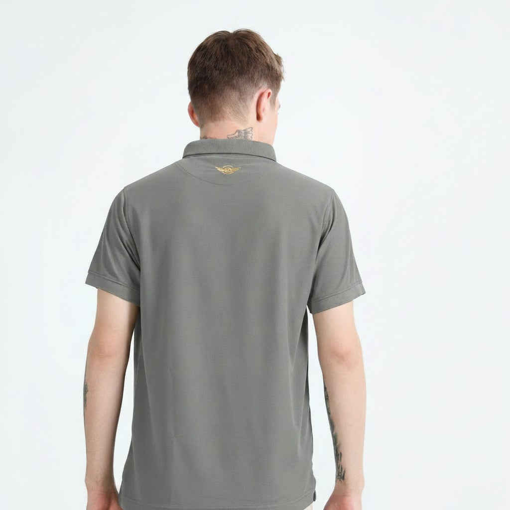 FIGHTER FIT | COLLARED T-SHIRT | GREY
