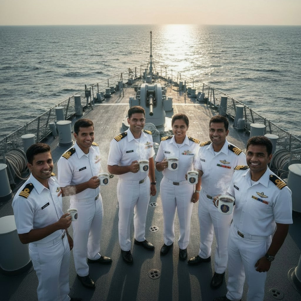 ENAMEL COFFEE MUG | INDIAN NAVY