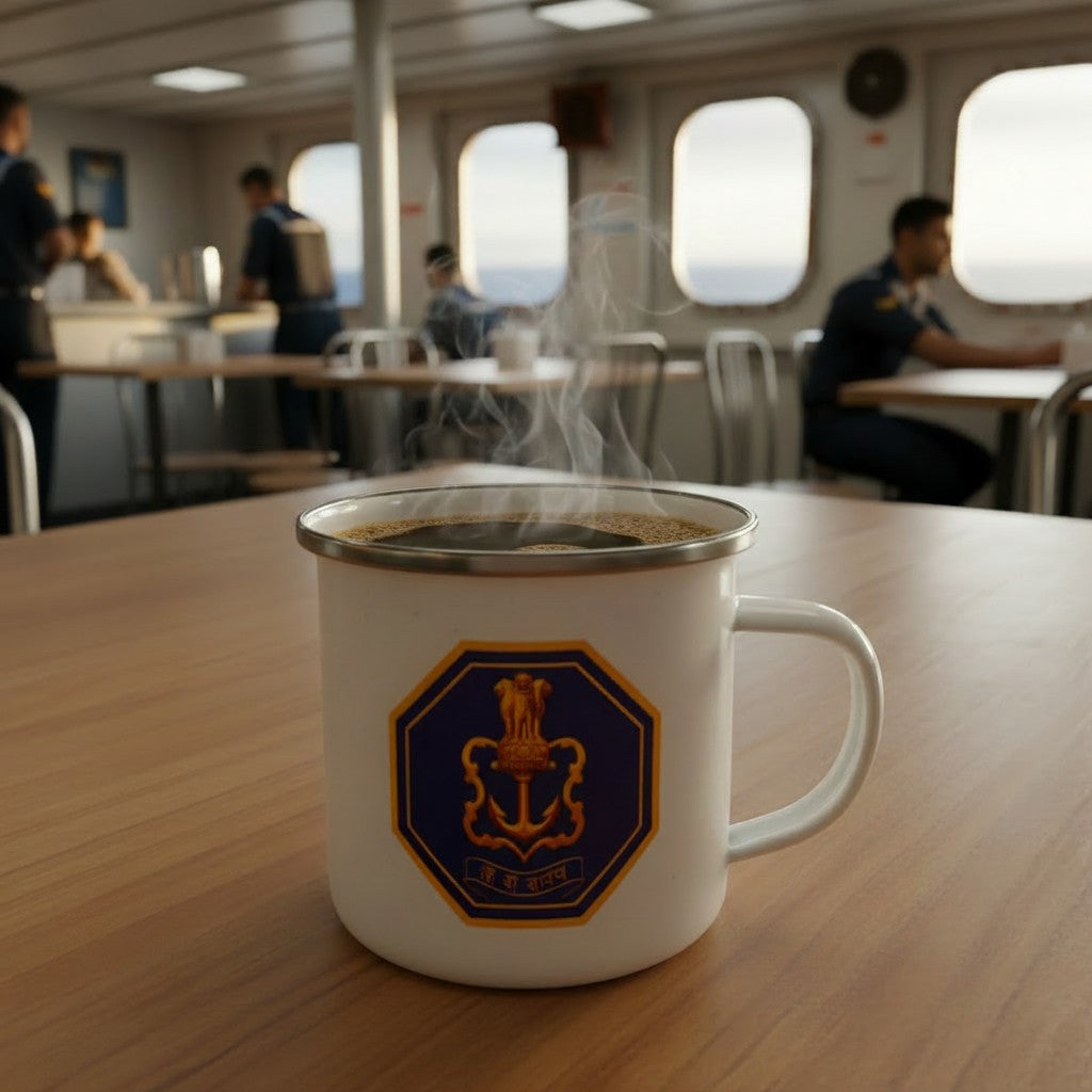 ENAMEL COFFEE MUG | INDIAN NAVY