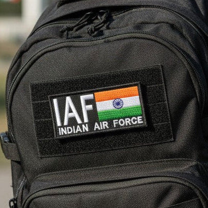 IAF WITH NATIONAL FLAG | EMBROIDERED | WITH TACTICAL PATCH (Velcro + M ...