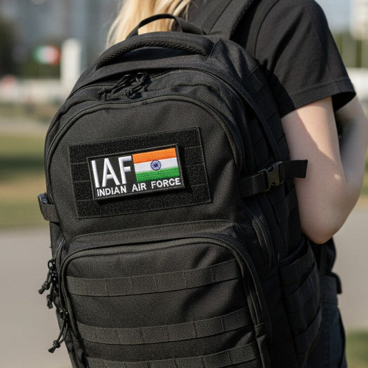 IAF WITH NATIONAL FLAG | EMBROIDERED | WITH VELCRO PATCH