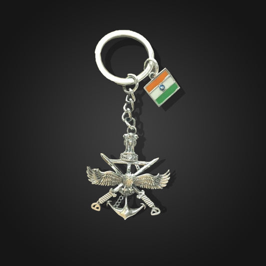 3 Force Logo Indian Military Keychain