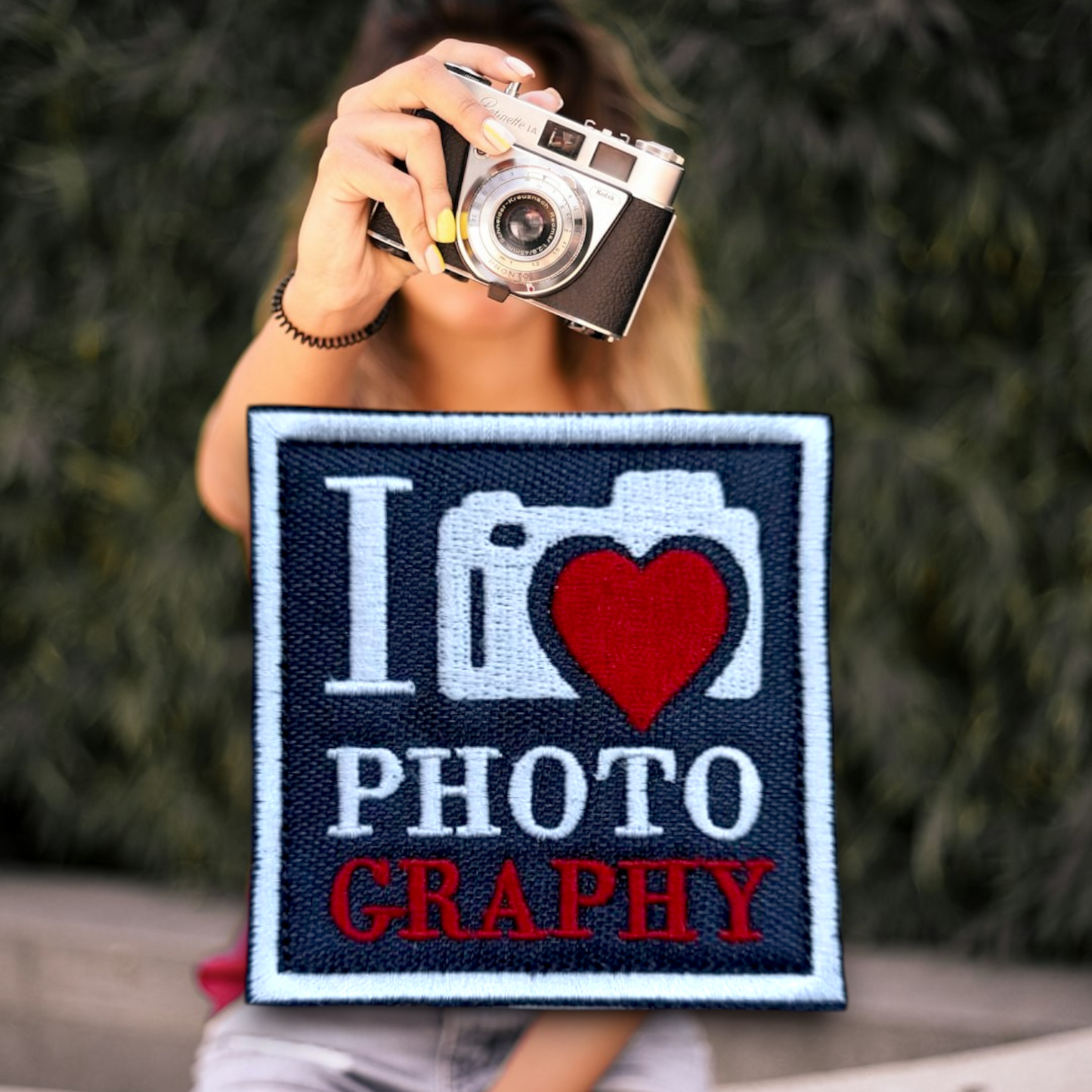 P2247 | I LOVE PHOTOGRAPHY | EMBROIDERED | WITH VELCRO PATCH