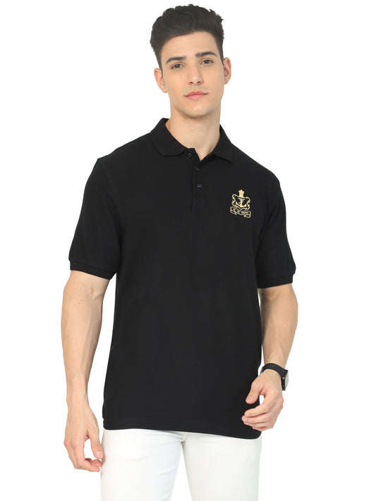 Black Indian Navy T Shirt for men