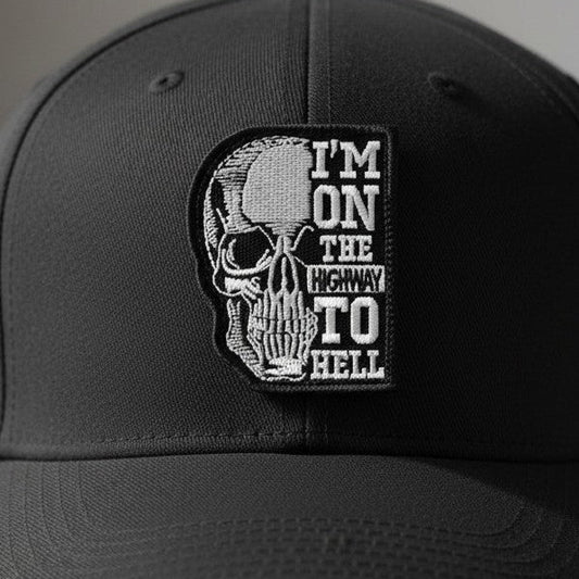 I'M ON THE HIGHWAY TO HELL | EMBROIDERED | WITH TACTICAL PATCH (Velcro + Magnet + Iron On)