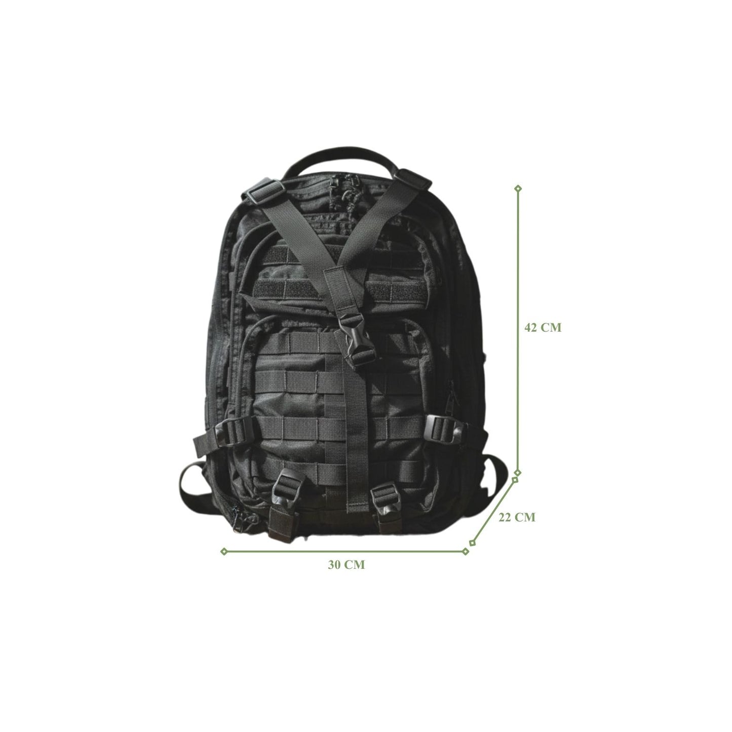 P2259 | MT - 1 | TACTICAL BACKPACK | BLACK | WITH RAINCOVER