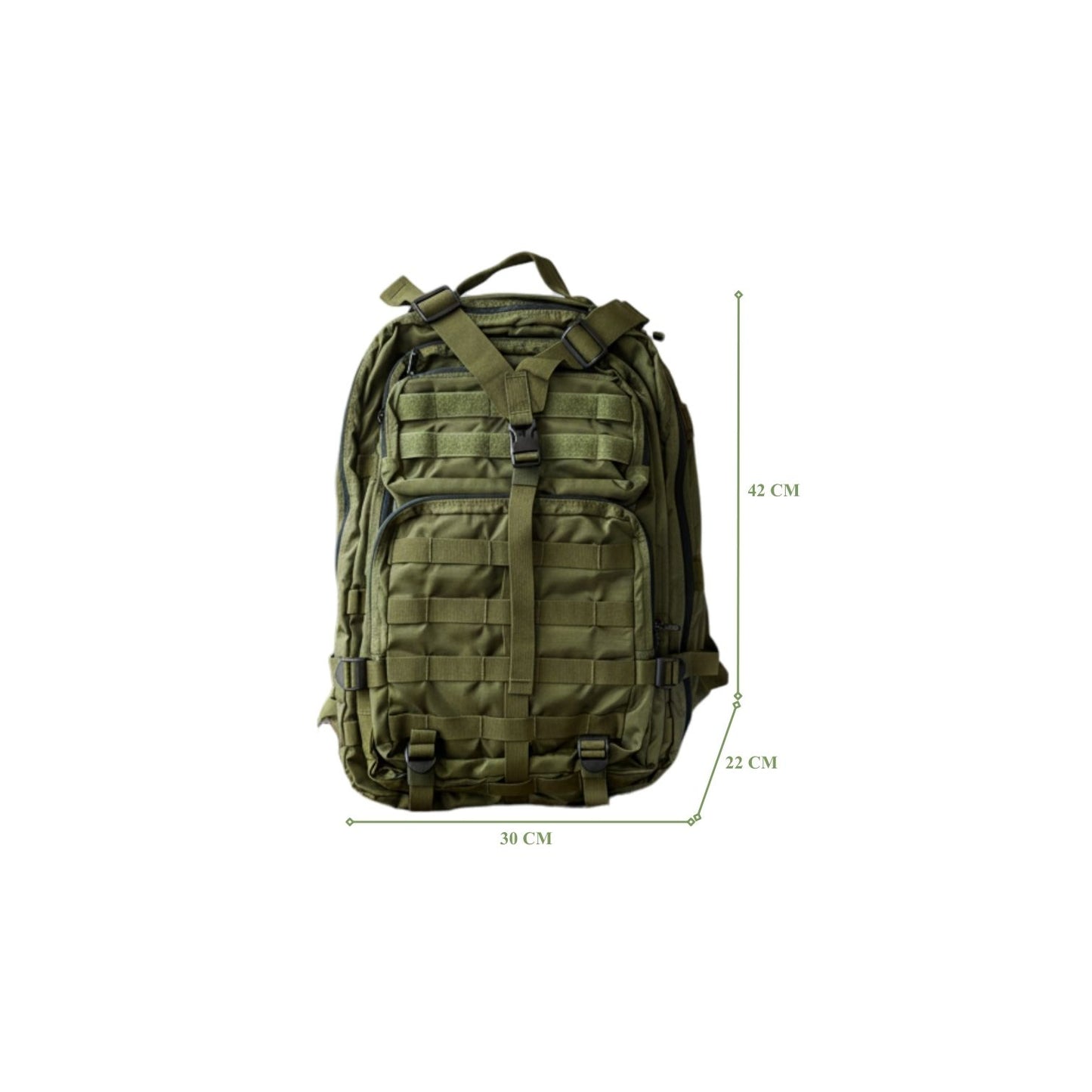MT - 1 | TACTICAL 15" LAPTOP BACKPACK | OLIVE | WITH RAINCOVER