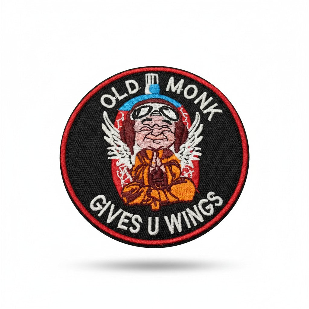 OLD MONK | EMBROIDERED | WITH VELCRO PATCH