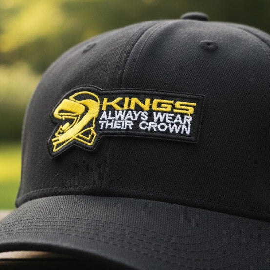KINGS ALWAYS WEAR THEIR CROWN | EMBROIDERED | WITH VELCRO PATCH