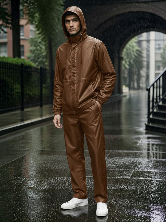 Premium Military Grade Raincoat - Brown