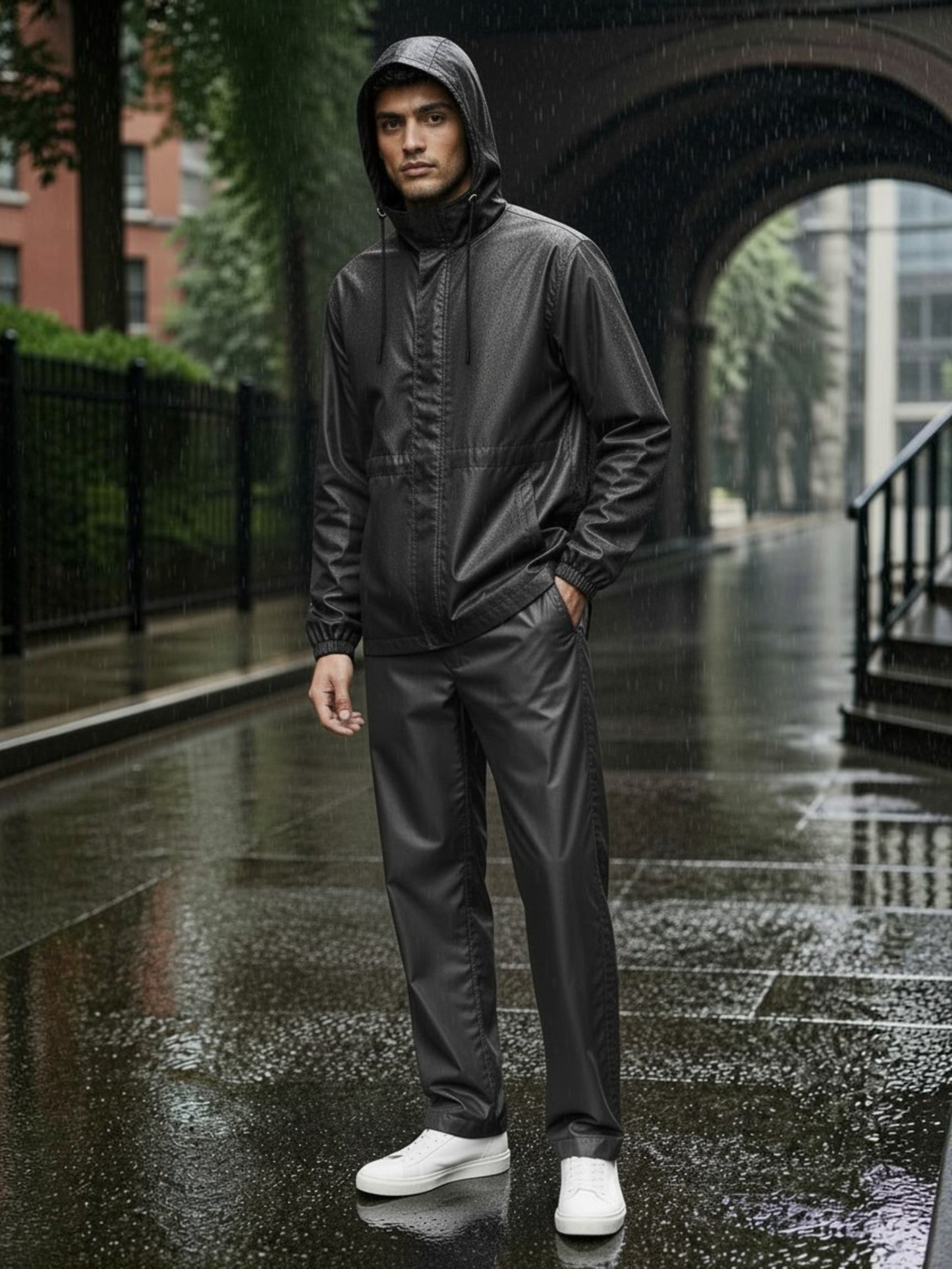 Premium Military Grade Raincoat - Dark Grey