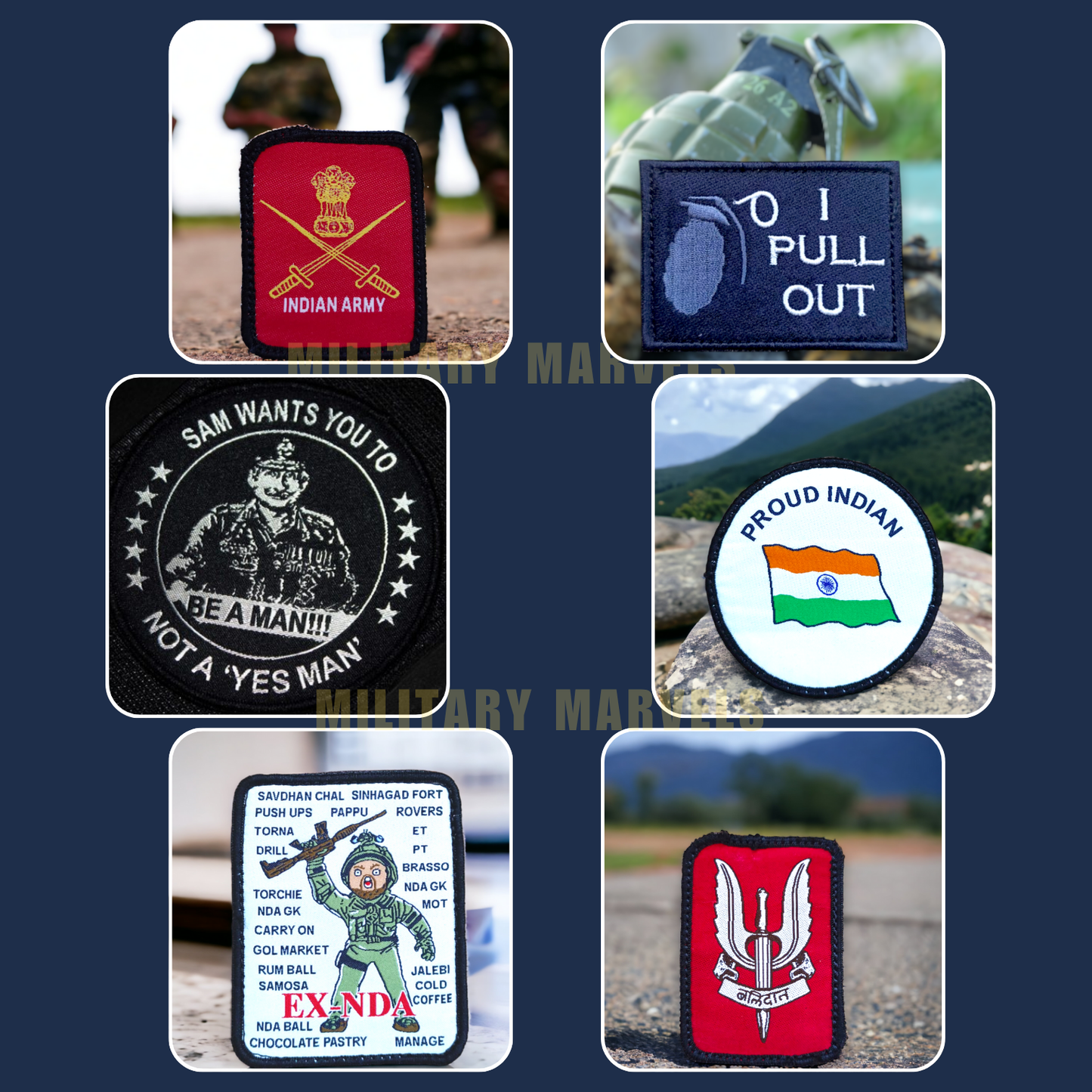 COMBO 4 | PACK OF 6 | WITH VELCRO PATCH