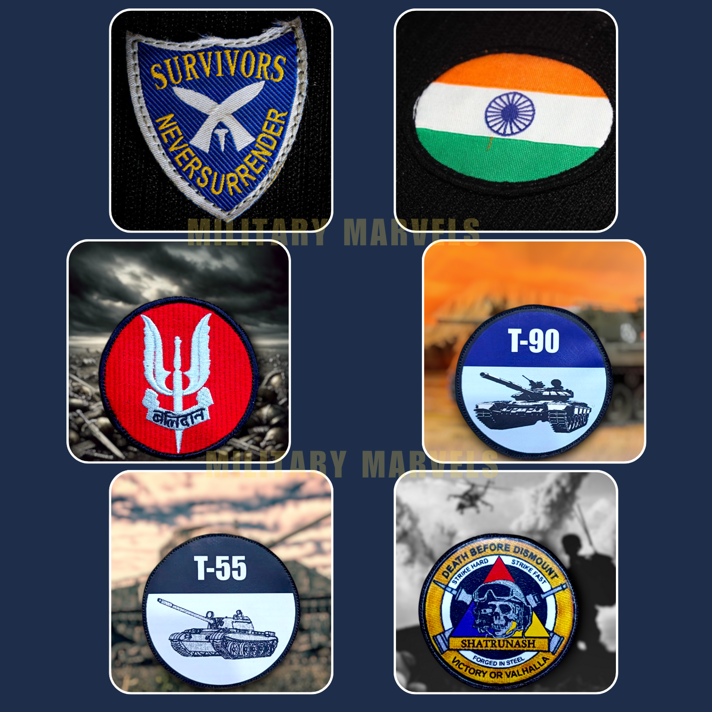 COMBO 5 | PACK OF 6 | WITH VELCRO PATCH